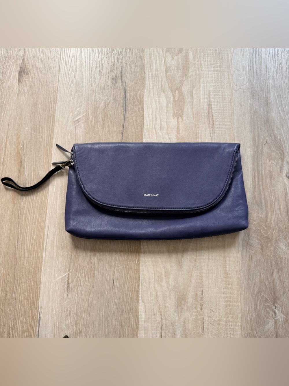 Matt & Nat Robby Vegan Leather Foldover Clutch in Plum